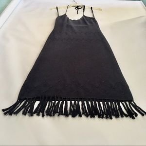 DKNY NAVY KNIT HALTER DRESS